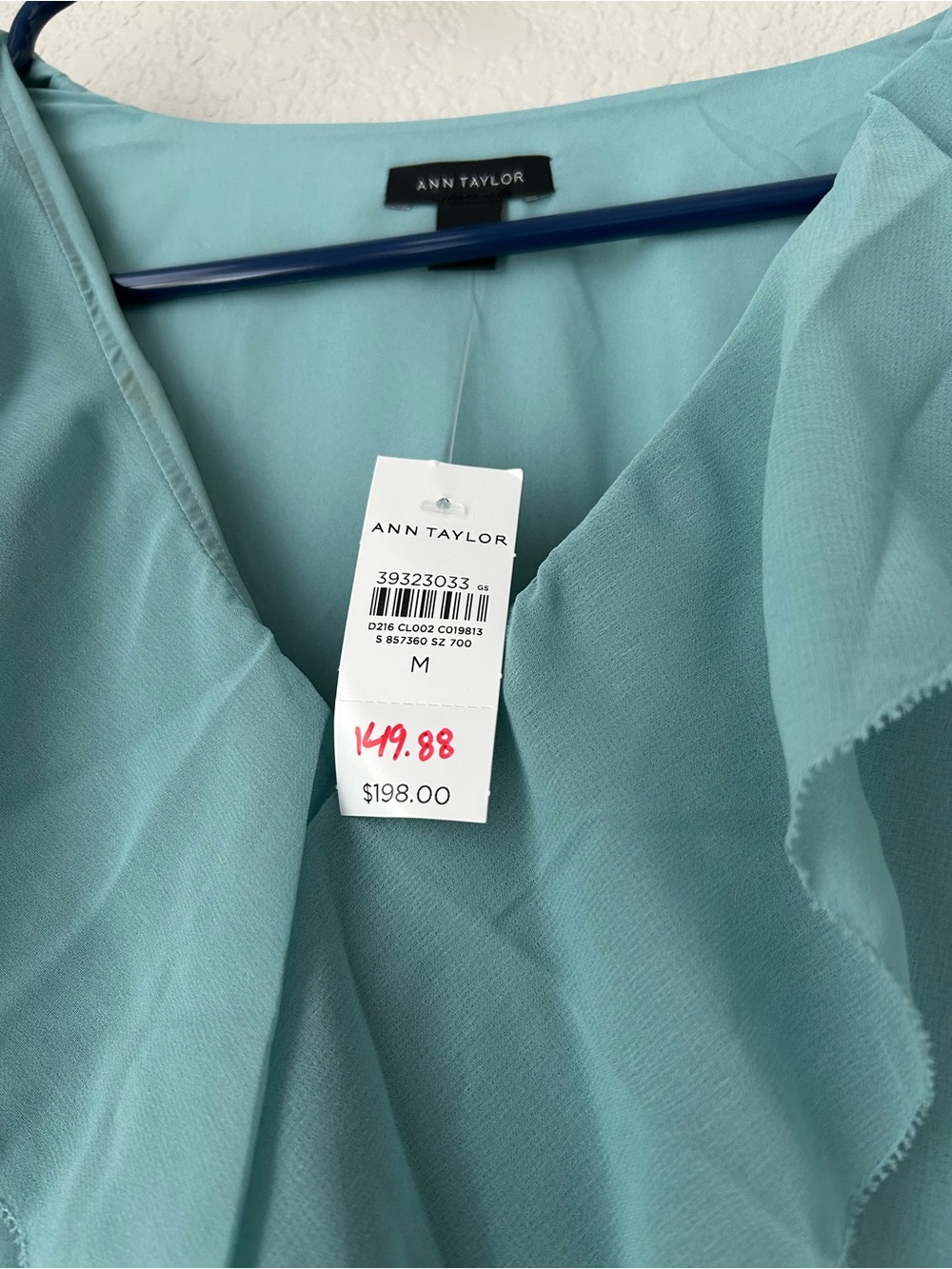 Ann Taylor Seafoam Tiered Chiffon Maxi Dress - Picture 2 of 4